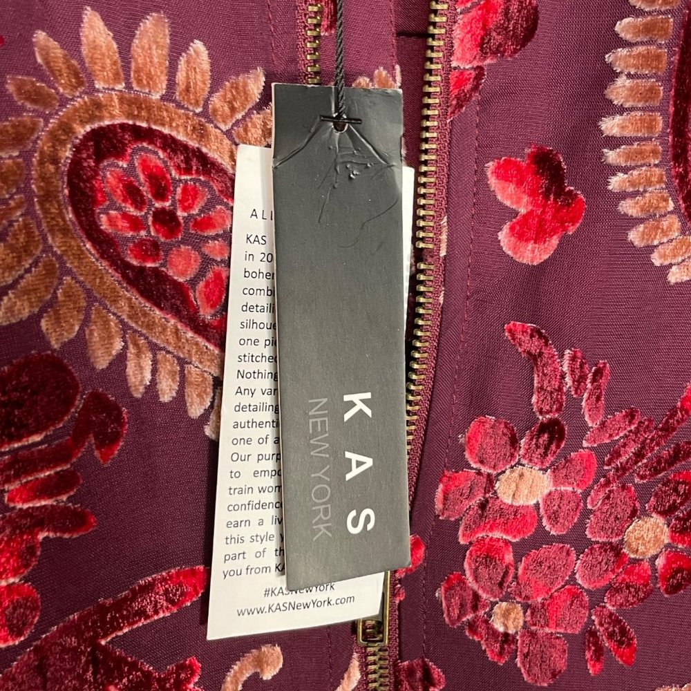 KAS of New York  Velvet burnout bomber jacket - Picture 8 of 13